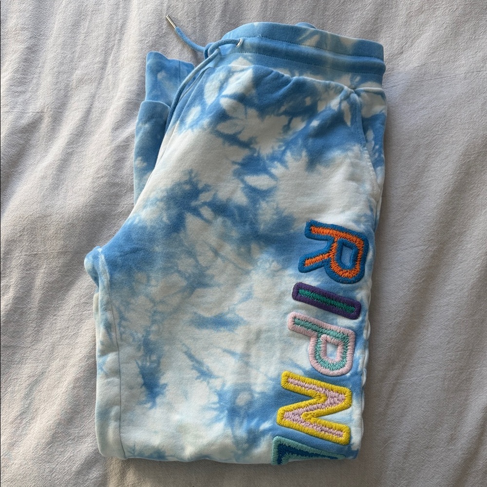 Ripndip Blue and White Tie-Dye Joggers